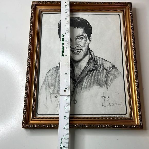 Elvis Presley Pencil Sketch by Dale Adkins Framed Wall Art Decor Print Sketch - Picture 6 of 9